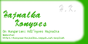 hajnalka konyves business card